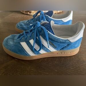 Blue Adidas Gazelles